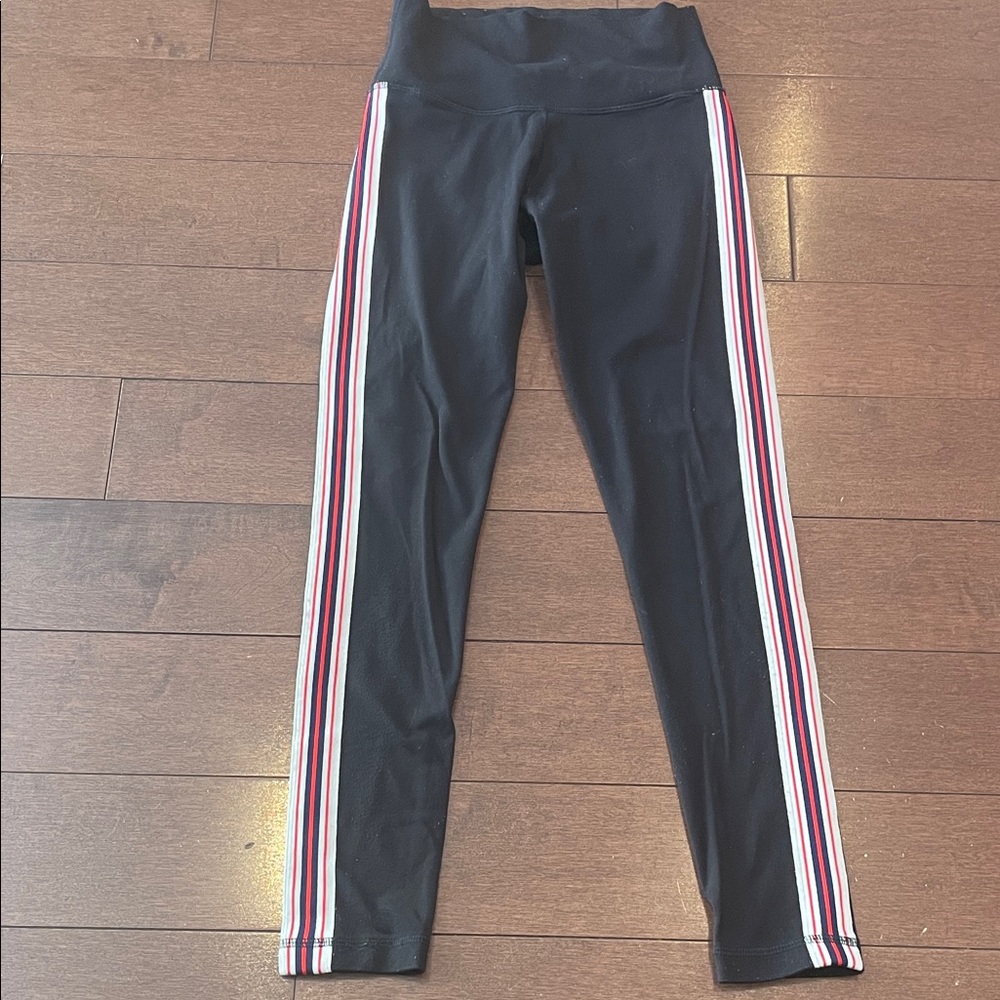 Tna Black Leggings with Colorful Stripes